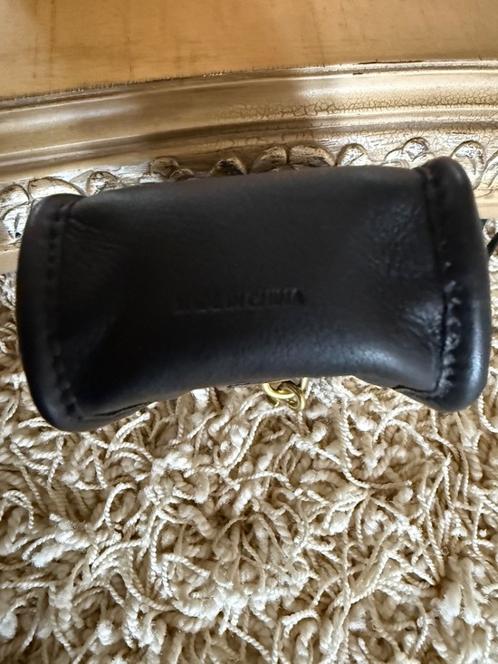 Coach Leather Wristlet Belt Phone Glasses Case Black Brass Turn Lock Closure VTG main image 6